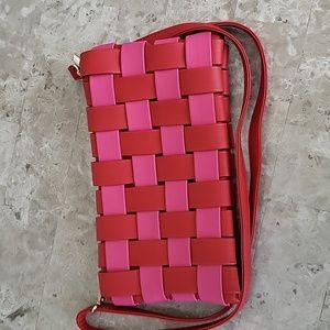 ANTHROPOLOGIE LINDY WOVEN CLUTCH CROSSBODY REMOVABLE STRAP EUC!